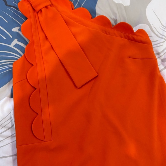 VICTORIA BECKHAM • Orange One Shoulder Dress • sz Small • - Picture 6 of 11